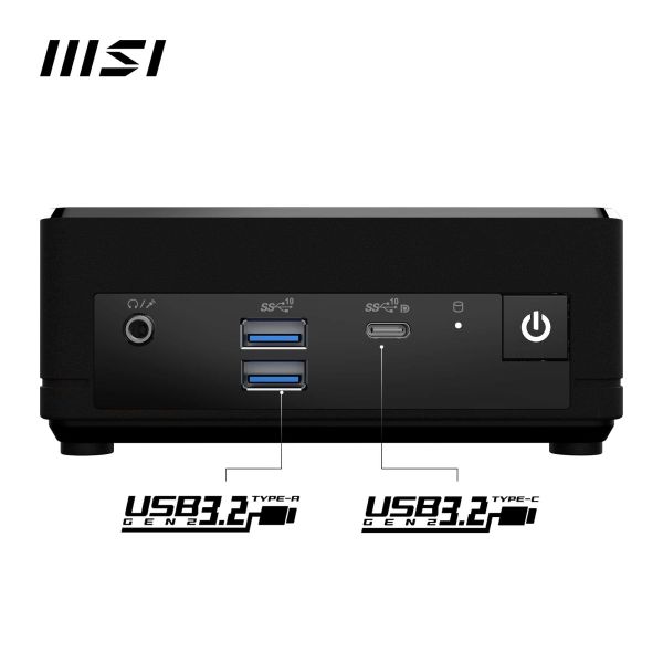 MSI Cubi N ADL-006DE Intel® N N200 4 GB DDR4-SDRAM 128 GB SSD Windows 11 Pro Mini PC Zwart (00B0A911-006)