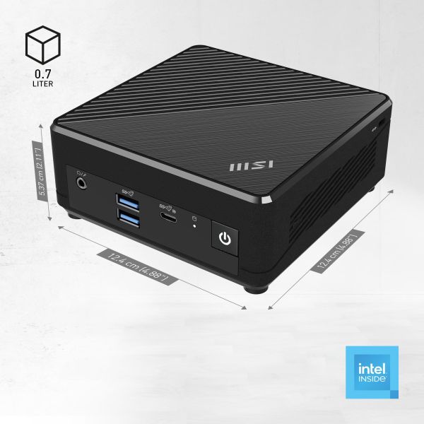 MSI Cubi N ADL-006DE Intel® N N200 4 GB DDR4-SDRAM 128 GB SSD Windows 11 Pro Mini PC Zwart (00B0A911-006)