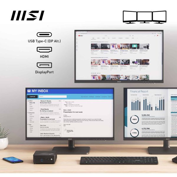 MSI Cubi N ADL-006DE Intel® N N200 4 GB DDR4-SDRAM 128 GB SSD Windows 11 Pro Mini PC Zwart (00B0A911-006)