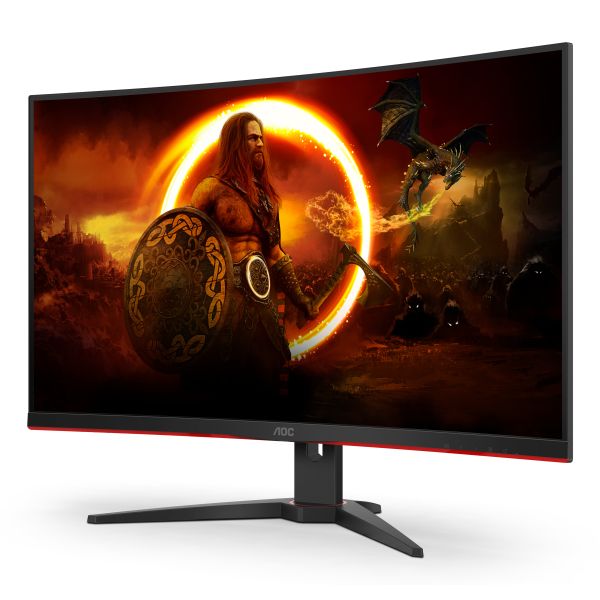 AOC G2 C32G2ZE/BK computer monitor 80 cm (31.5") 1920 x 1080 Pixels Full HD LED Zwart, Rood (C32G2ZE)
