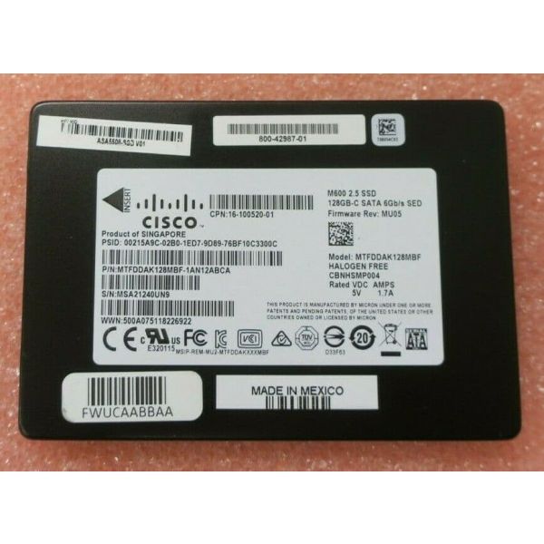 Cisco 128G SED SSD Disk MLC 2.5 6G (MTFDDAK128MAY-RFB)