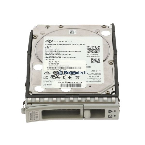 Cisco 1.8 TB 12G SAS 10K RPM SFF (UCS-HD18TB10KS4K-RFB)
