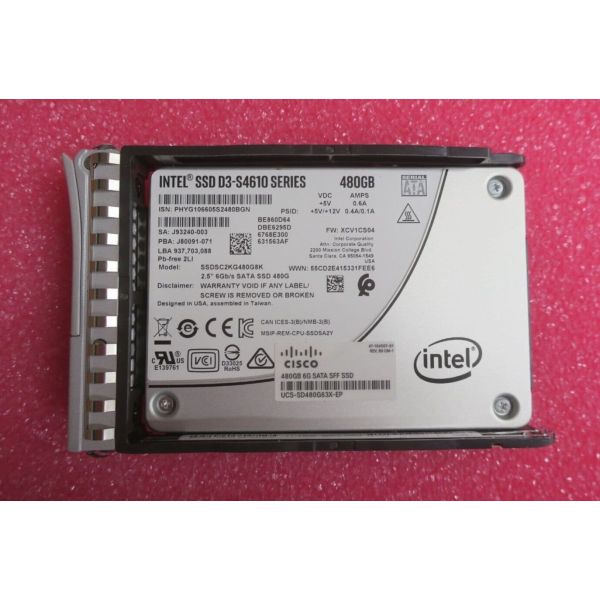 Cisco 480GB 6G 2.5INCH SATA SSD (UCS-SD480G63X-EP-RFB)