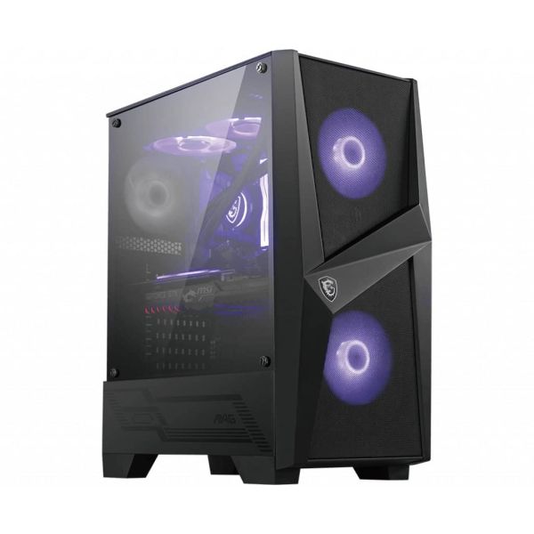 MSI MAG Forge 100M Midi Tower Zwart, Transparant (306-7G03M21-809)