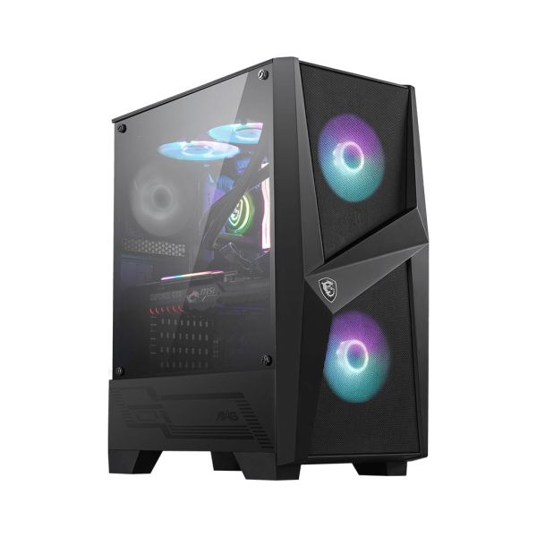 MSI MAG FORGE 100R computerbehuizing Midi Tower Zwart, Transparant (306-7G03R21-809)
