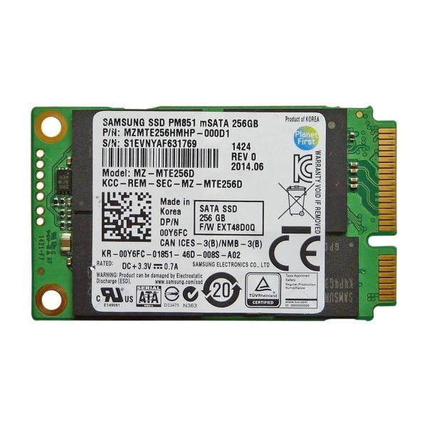 Dell 256GB 6G PM851 MSATA (00Y6FC-RFB)