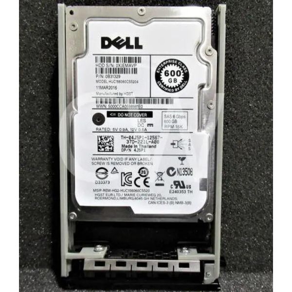 Dell 600GB 15K 2.5 SAS 6GBS HDD (04J5P1-RFB)