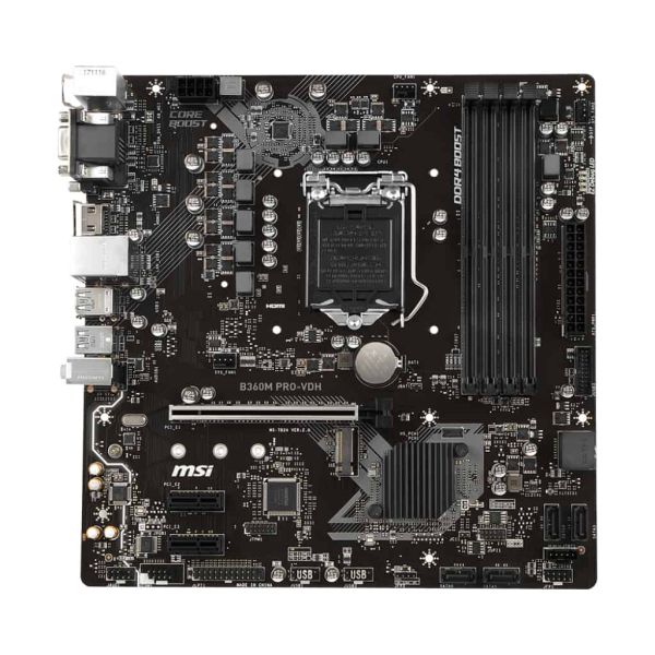 MSI B360M PRO-VDH Intel® B360 LGA 1151 (Socket H4) micro ATX (7B24-003R) MSI B360M PRO-VDH Intel® B360 LGA 1151 (Socket H4) micro ATX (7B24-003R)
