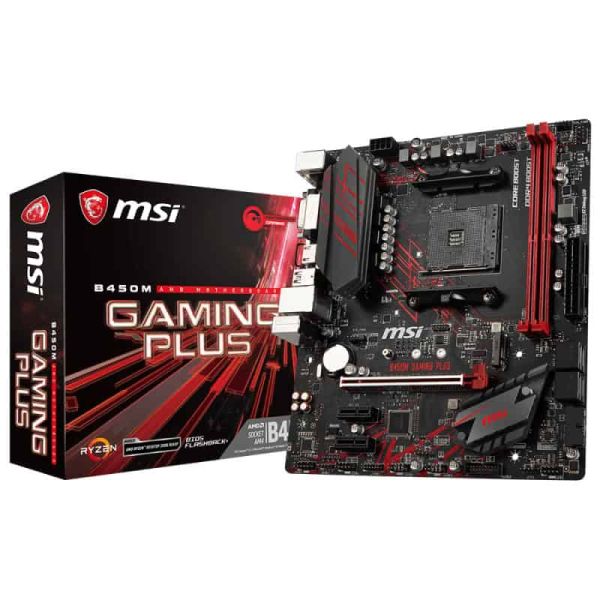 MSI B450M GAMING PLUS AMD B450 Socket AM4 micro ATX (7B87-001R)