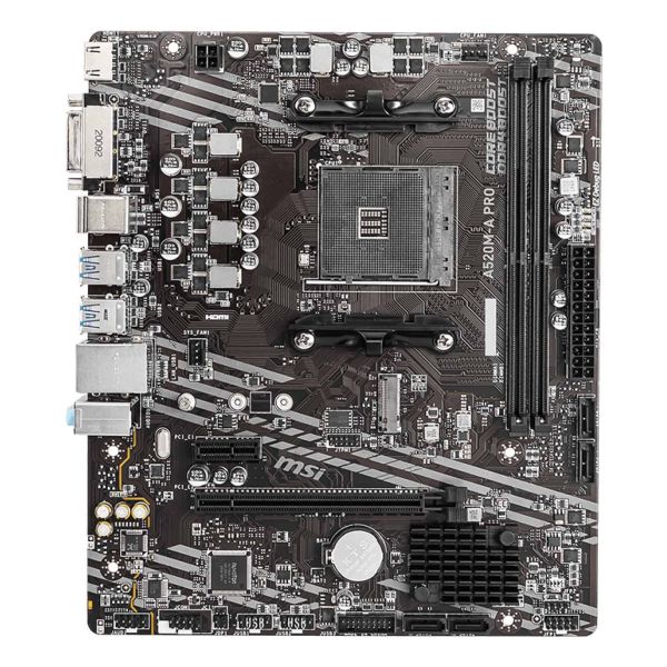 MSI A520M-A PRO moederbord AMD A520 Socket AM4 micro ATX (7C96-001R) MSI A520M-A PRO moederbord AMD A520 Socket AM4 micro ATX (7C96-001R)