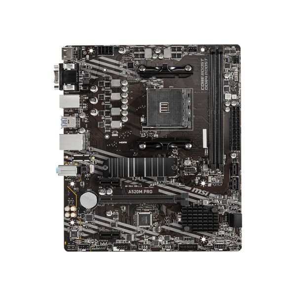 MSI A520M PRO moederbord AMD A520 Socket AM4 micro ATX (7D14-005R)