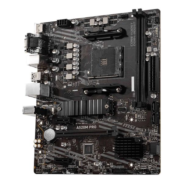 MSI A520M PRO moederbord AMD A520 Socket AM4 micro ATX (7D14-005R)