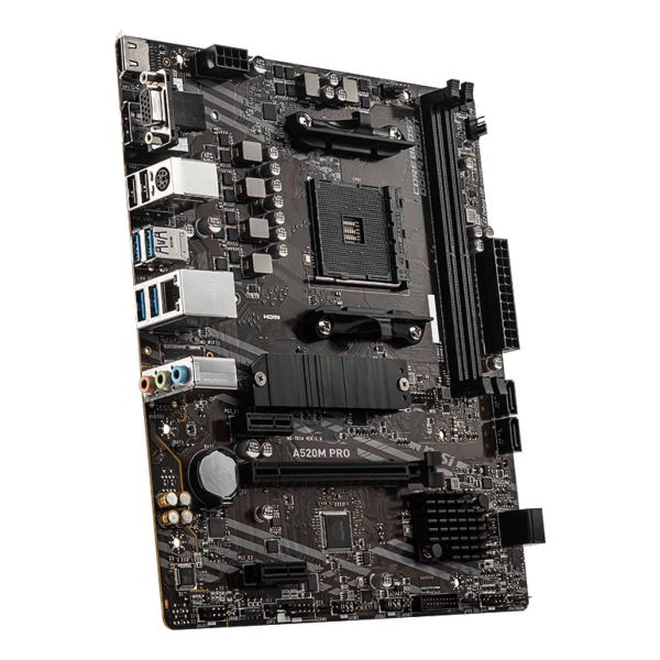 MSI A520M PRO moederbord AMD A520 Socket AM4 micro ATX (7D14-005R)