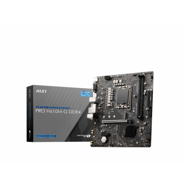 MSI PRO H610M-G DDR4 moederbord Intel H610 LGA 1700 micro ATX (7D46-009R) MSI PRO H610M-G DDR4 moederbord Intel H610 LGA 1700 micro ATX (7D46-009R)