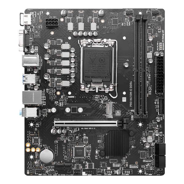 MSI PRO H610M-E DDR4 moederbord Intel H610 LGA 1700 micro ATX (7D48-001R)