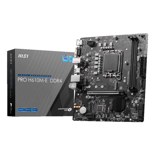 MSI PRO H610M-E DDR4 moederbord Intel H610 LGA 1700 micro ATX (7D48-001R)