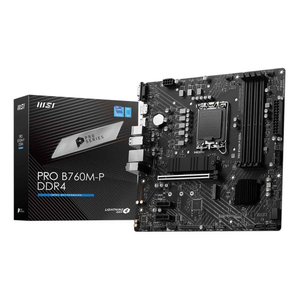 MSI PRO B760M-P DDR4 moederbord Intel B760 LGA 1700 micro ATX (7E02-001R)