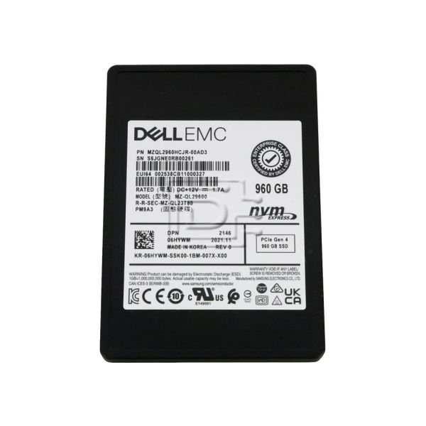 Dell 960GB SSD 2.5 NVMe PCI-e Gen4 (6HYWM-RFB)