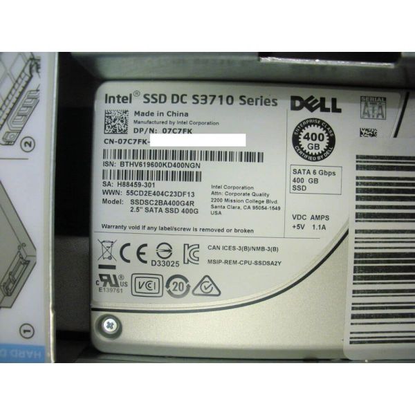 Dell 400GB SATA 6Gb/s 2.5-inch MLC (7C7FK-G11-RFB)