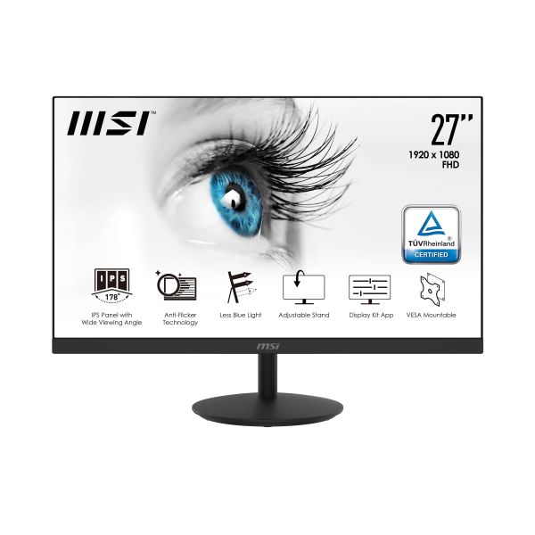 MSI Pro MP271 68,6 cm (27") 1920 x 1080 Pixels Full HD LED Zwart (9S6-3PA2CT-005)