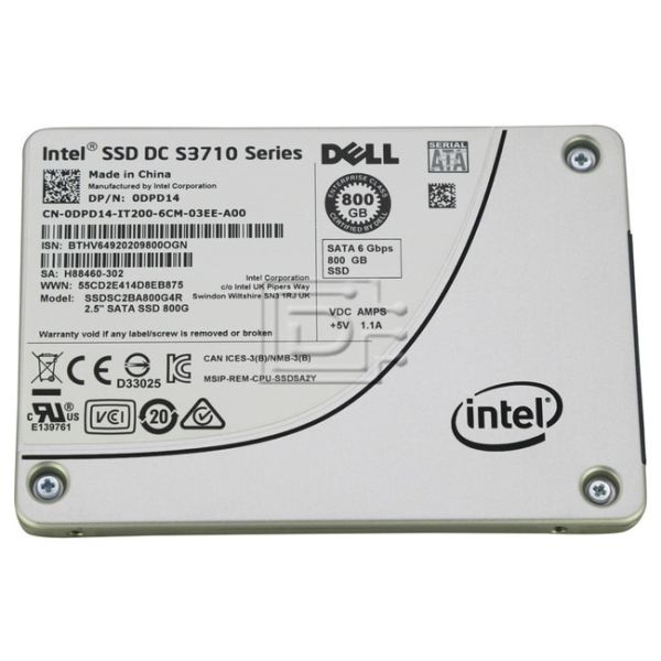 Dell Intel SSD DC S3710 800GB 6G SATA 2.5" (DPD14-RFB)