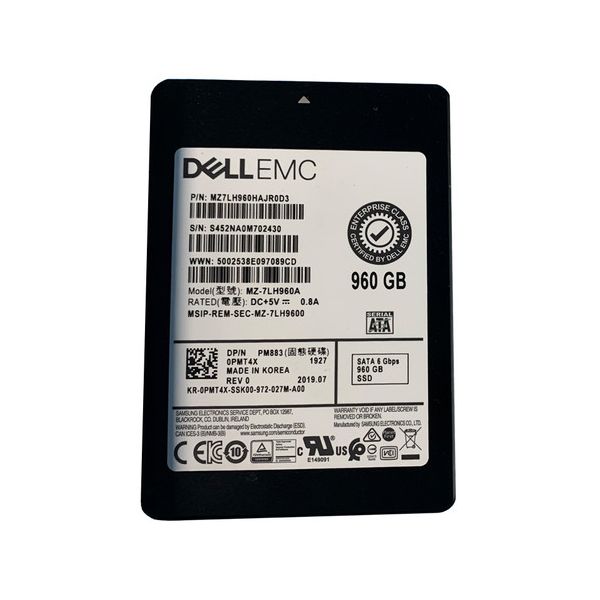 Dell SSDR, 960GB, SATA, 6Gbps, (PMT4X-RFB)