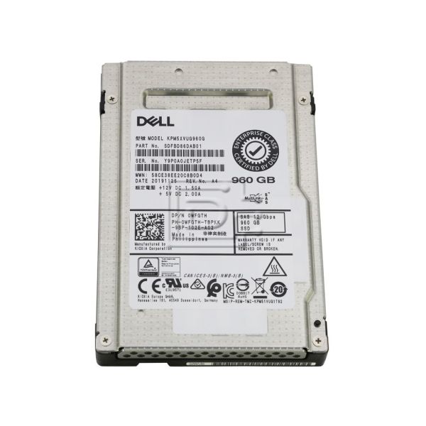 Dell 960GB 12G 2.5" SAS SSD (WFGTH-RFB)