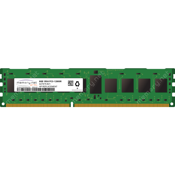 HP 8GB 1Rx4 PC3-12800R Registered Memory (647879-B21-RFB)