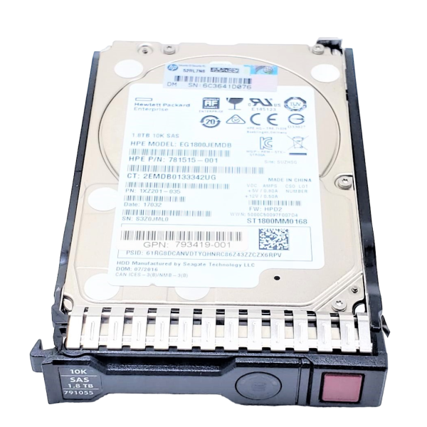 HP 1.8TB SAS 10K Hard Drive (EG001800JWFVC-RFB)
