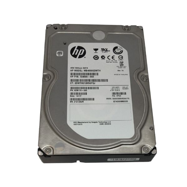 HP 4TB 3G SATA 7.2K RPM LFF (MB4000ECWLR-RFB)