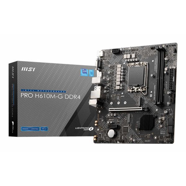 MSI PRO H610M-G DDR4 moederbord Intel H610 LGA 1700 micro ATX (PRO H610M-G DDR4)