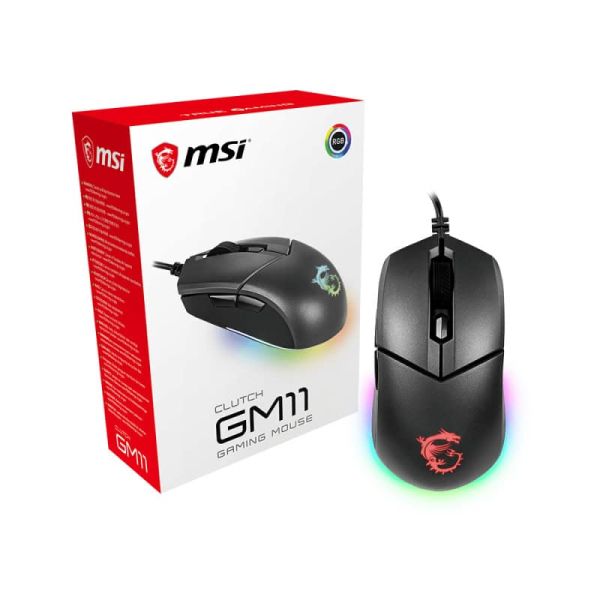 MSI Clutch GM11 muis Linkshandig USB Type-A Optisch 5000 DPI (S12-0401650-CLA)