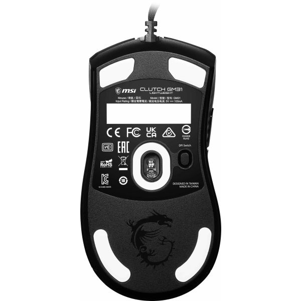MSI CLUTCH GM31 LIGHTWEIGHT muis Rechtshandig USB Type-A Optisch 12000 DPI (S12-0402050-CLA)