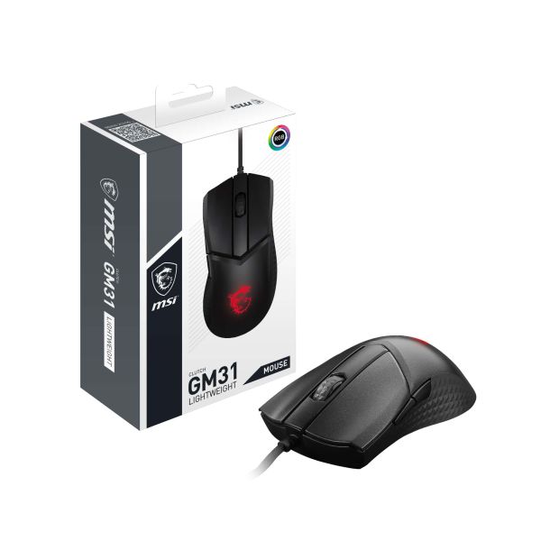 MSI CLUTCH GM31 LIGHTWEIGHT muis Rechtshandig USB Type-A Optisch 12000 DPI (S12-0402050-CLA)