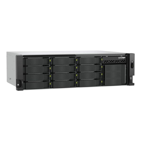 QNAP TS-H1655XEU-RP-8G-12H02 data-opslag-server Opslagserver Rack (3U) Intel Atom® C5125 8 GB DDR4 144 TB QuTS hero Zwart, Grijs (TS-H1655XEU-RP-8G-12H02)