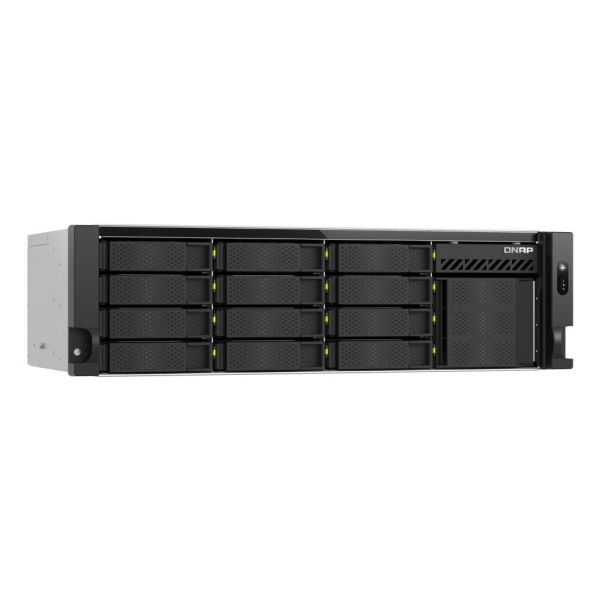 QNAP TS-H1655XEU-RP-8G-12H02 data-opslag-server Opslagserver Rack (3U) Intel Atom® C5125 8 GB DDR4 144 TB QuTS hero Zwart, Grijs (TS-H1655XEU-RP-8G-12H02)