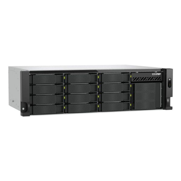 QNAP TS-H1655XEU-RP-8G-12H05 data-opslag-server Opslagserver Rack (3U) Intel Atom® C5125 8 GB DDR4 288 TB QuTS hero Zwart, Grijs (TS-H1655XEU-RP-8G-12H05)