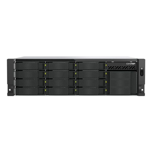 QNAP TS-H1655XEU-RP-8G-12H05 data-opslag-server Opslagserver Rack (3U) Intel Atom® C5125 8 GB DDR4 288 TB QuTS hero Zwart, Grijs (TS-H1655XEU-RP-8G-12H05)