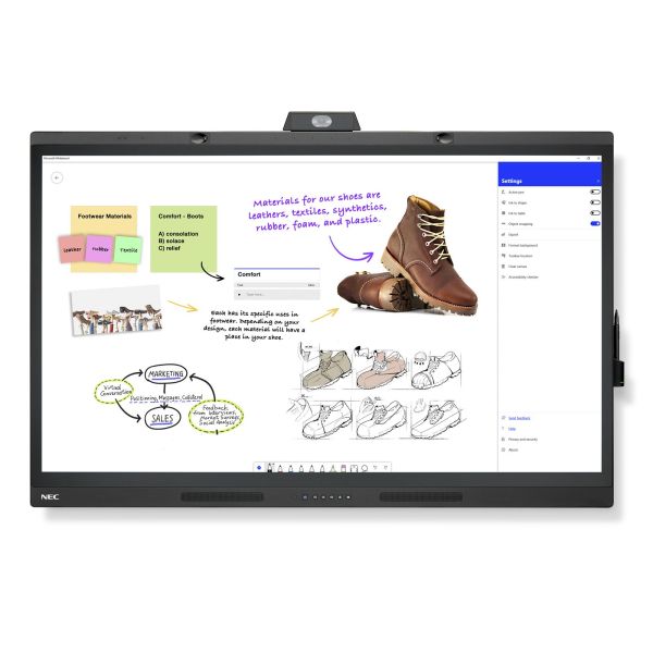 NEC WD551 interactief whiteboard 139,7 cm (55") 3840 x 2160 Pixels Touchscreen (60005140)
