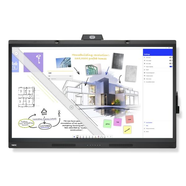 NEC WD551 interactief whiteboard 139,7 cm (55") 3840 x 2160 Pixels Touchscreen (60005140)
