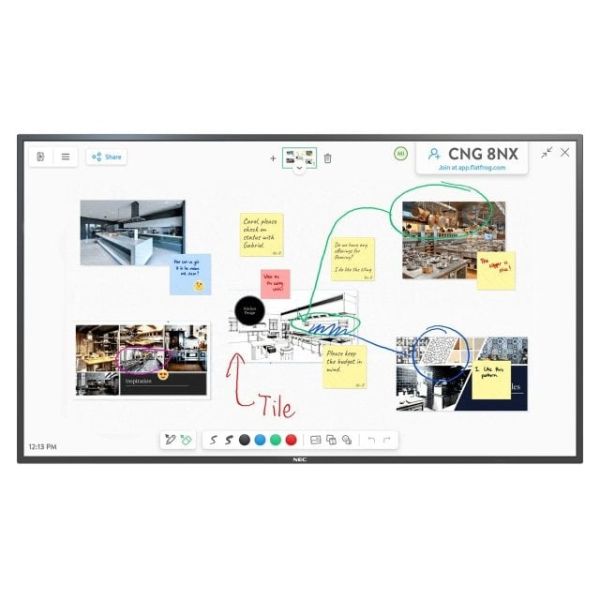 NEC MultiSync M551 Interactief flatscreen 139,7 cm (55") LCD 500 cd/m² 4K Ultra HD Zwart Touchscreen 24/7 (60005425)