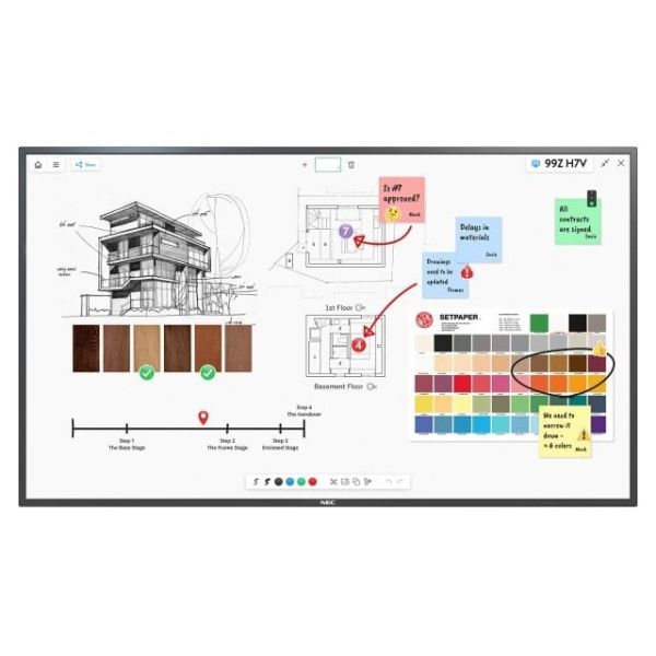 NEC MultiSync M551 Interactief flatscreen 139,7 cm (55") LCD 500 cd/m² 4K Ultra HD Zwart Touchscreen 24/7 (60005425)