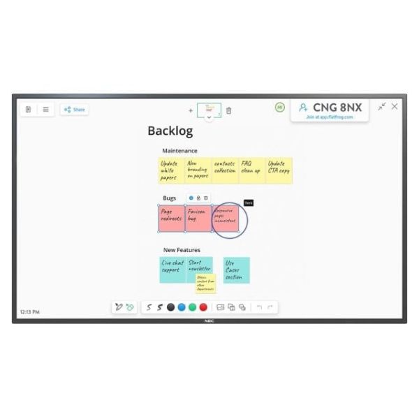 NEC MultiSync M551 Interactief flatscreen 139,7 cm (55") LCD 500 cd/m² 4K Ultra HD Zwart Touchscreen 24/7 (60005425)