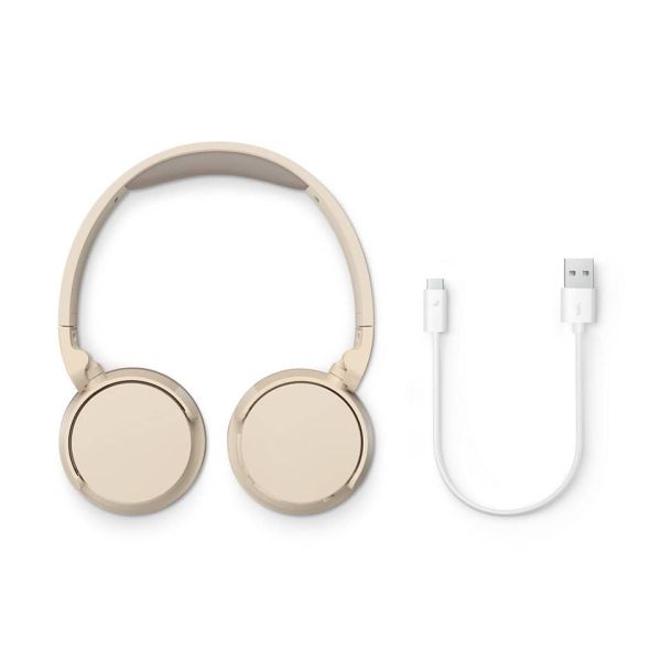 Philips TAH3209BG/00 hoofdtelefoon/headset Draadloos Hoofdband Oproepen/muziek Bluetooth Beige (TAH3209BG/00)