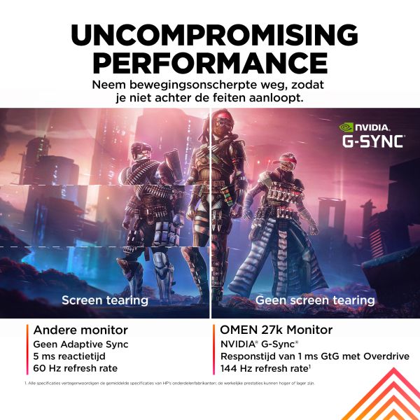 OMEN by HP 27 inch UHD 144 Hz gamingmonitor - OMEN 27k (780G8E9) OMEN by HP 27 inch UHD 144 Hz gamingmonitor - OMEN 27k (780G8E9)