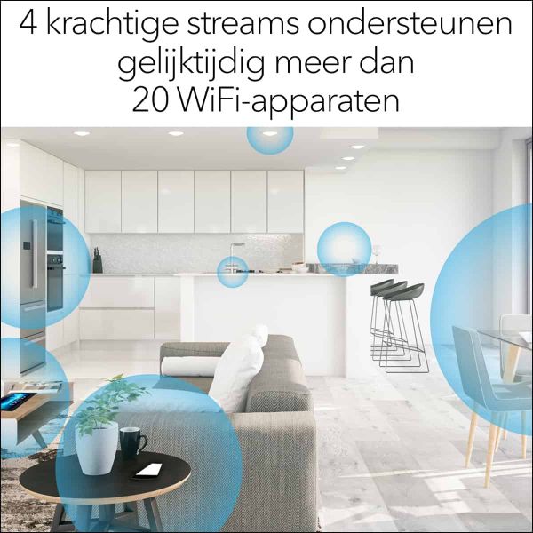 NETGEAR AX1800 4-Stream WiFi 6 Mesh Extender (EAX15) (EAX15-100PES)