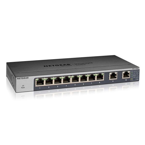 NETGEAR GS110MX Unmanaged 10G Ethernet (100/1000/10000) Zwart (GS110MX-100PES)