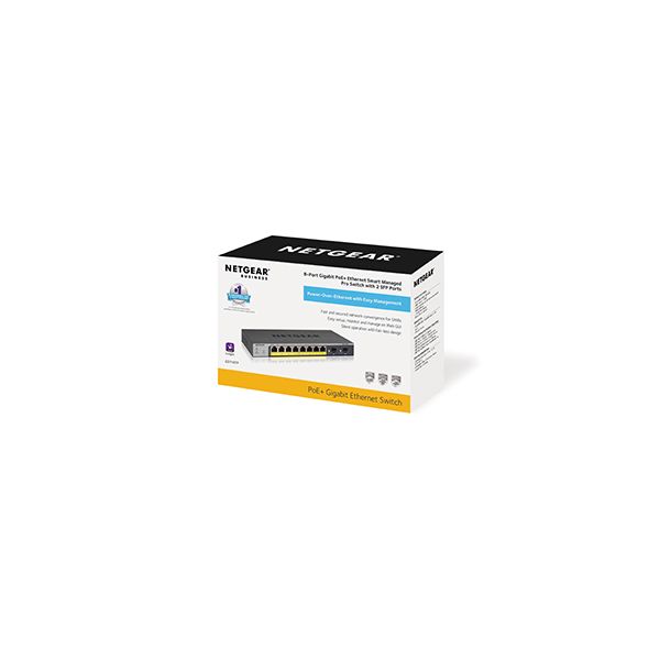 NETGEAR GS110TP Managed L2/L3/L4 Gigabit Ethernet (10/100/1000) Power over Ethernet (PoE) Grijs (GS110TP-300EUS)