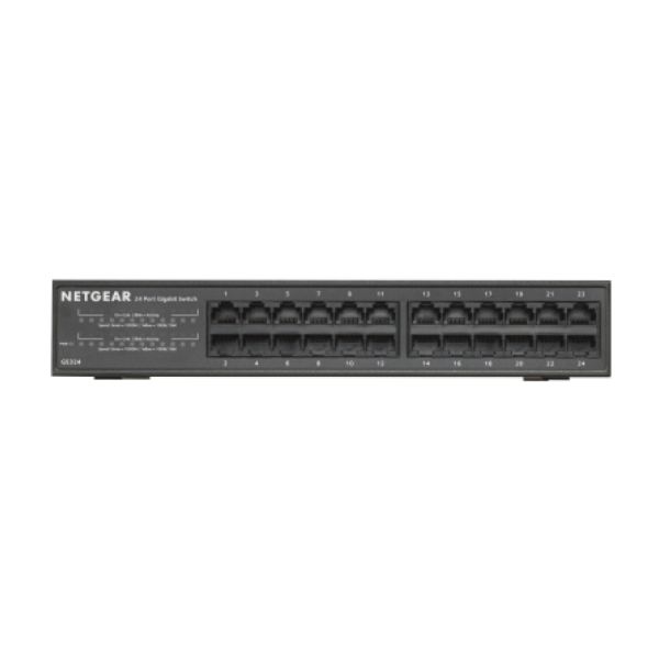 NETGEAR GS324 Unmanaged Gigabit Ethernet (10/100/1000) Zwart (GS324-200EUS)