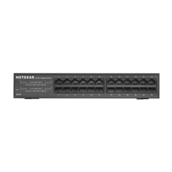 NETGEAR GS324 Unmanaged Gigabit Ethernet (10/100/1000) Zwart (GS324-200EUS)